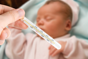 Kinderkrankheiten begleitet von Fieber